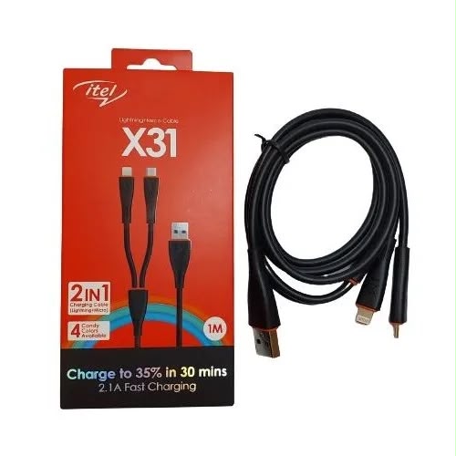Itel ICD X21 Micro and Type-C 2 In 1 Data Cable