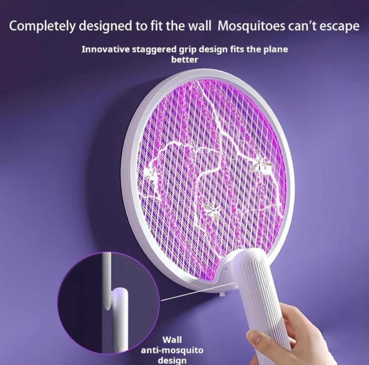 Lampe Anti-Moustiques Électrique Rechargeable LED UV 2 en 1
