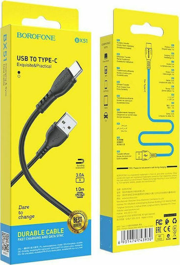 Câble Borofone BX51 USB vers Type-C 1m 3A