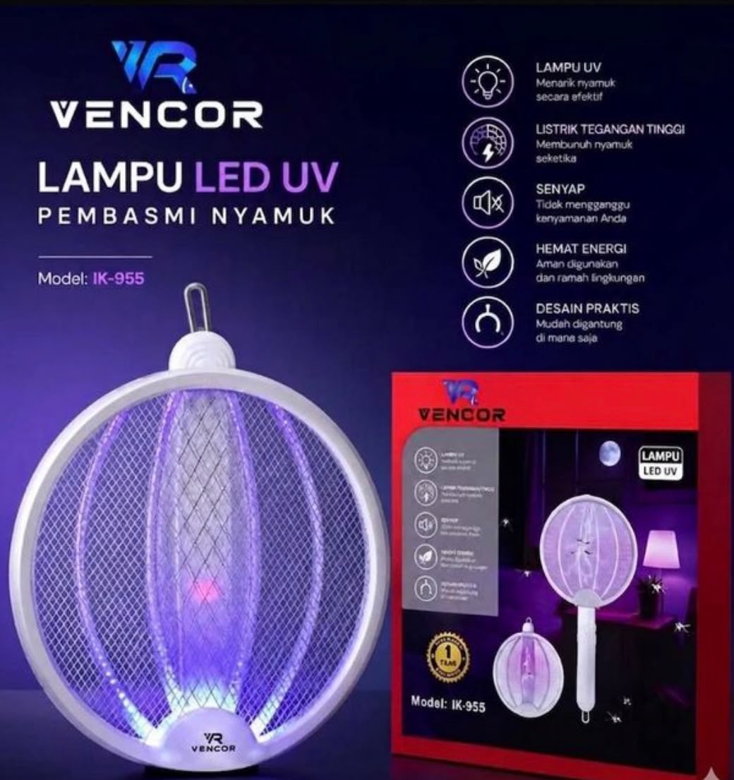 Lampe Anti-Moustiques Électrique Rechargeable LED UV 2 en 1